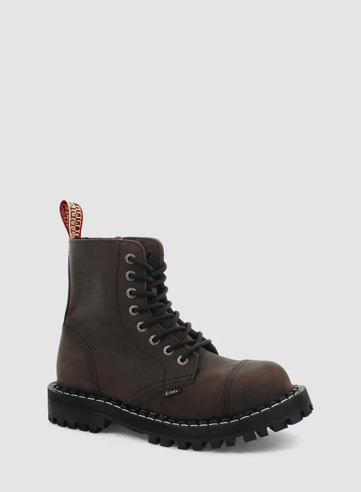 Steel boty 8 dírek 113/114/O/ crazy brown 26
