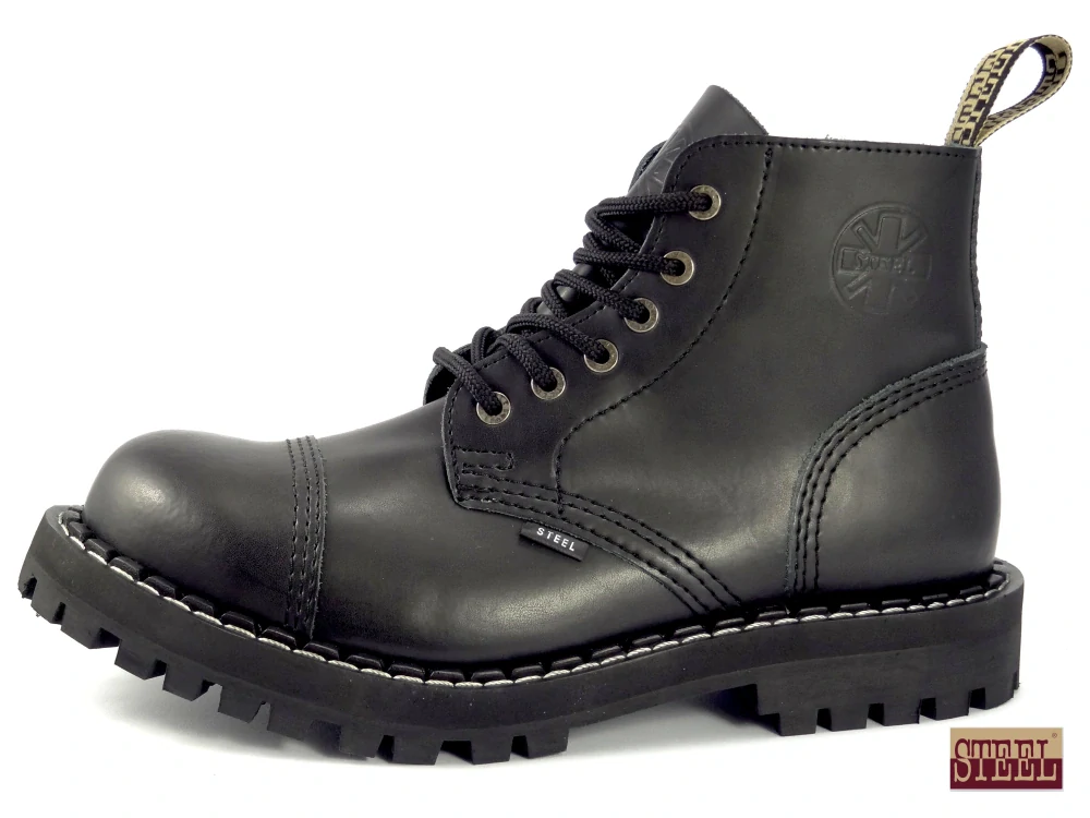 Steel boty 6 dírek 127/128/O/OC black