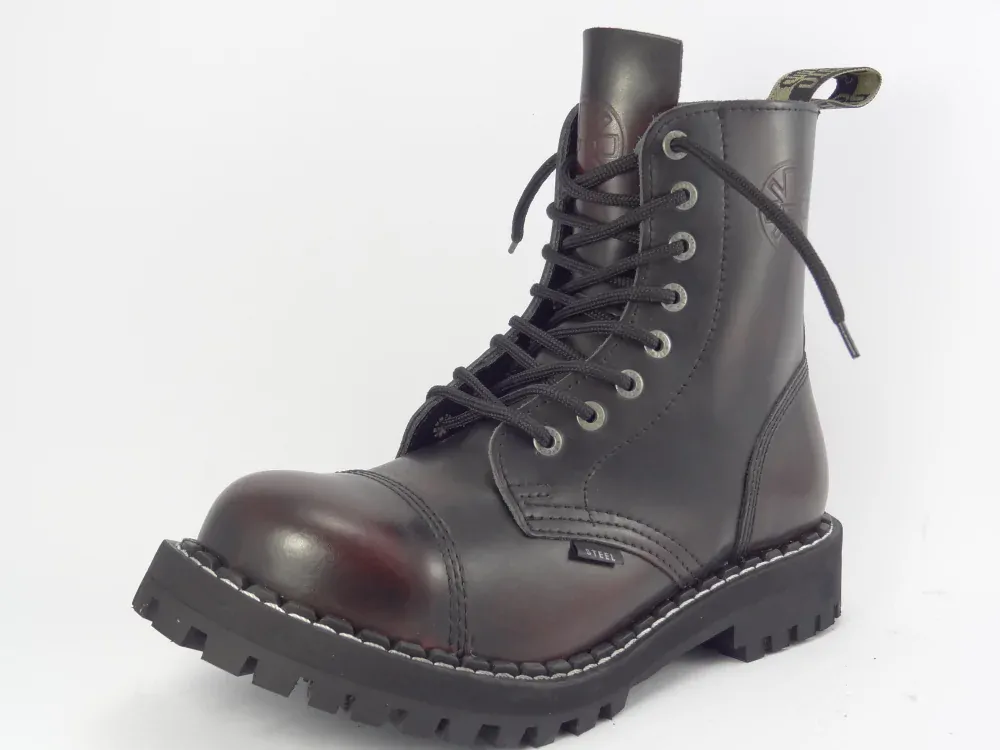 Steel 8 dírek 113/114/O/BLACK  bordó