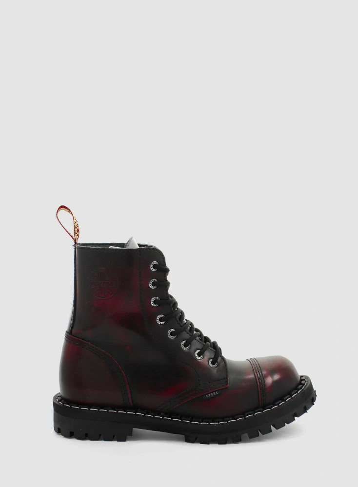 Steel boty 8 dírek 113/114/O/BLACK red 26