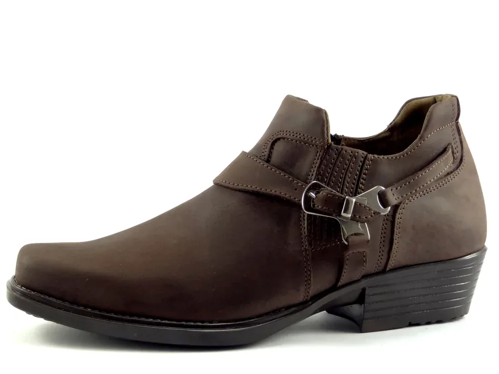 Selma westernové boty na motorku na koně nízká 1026 crazy horse brown