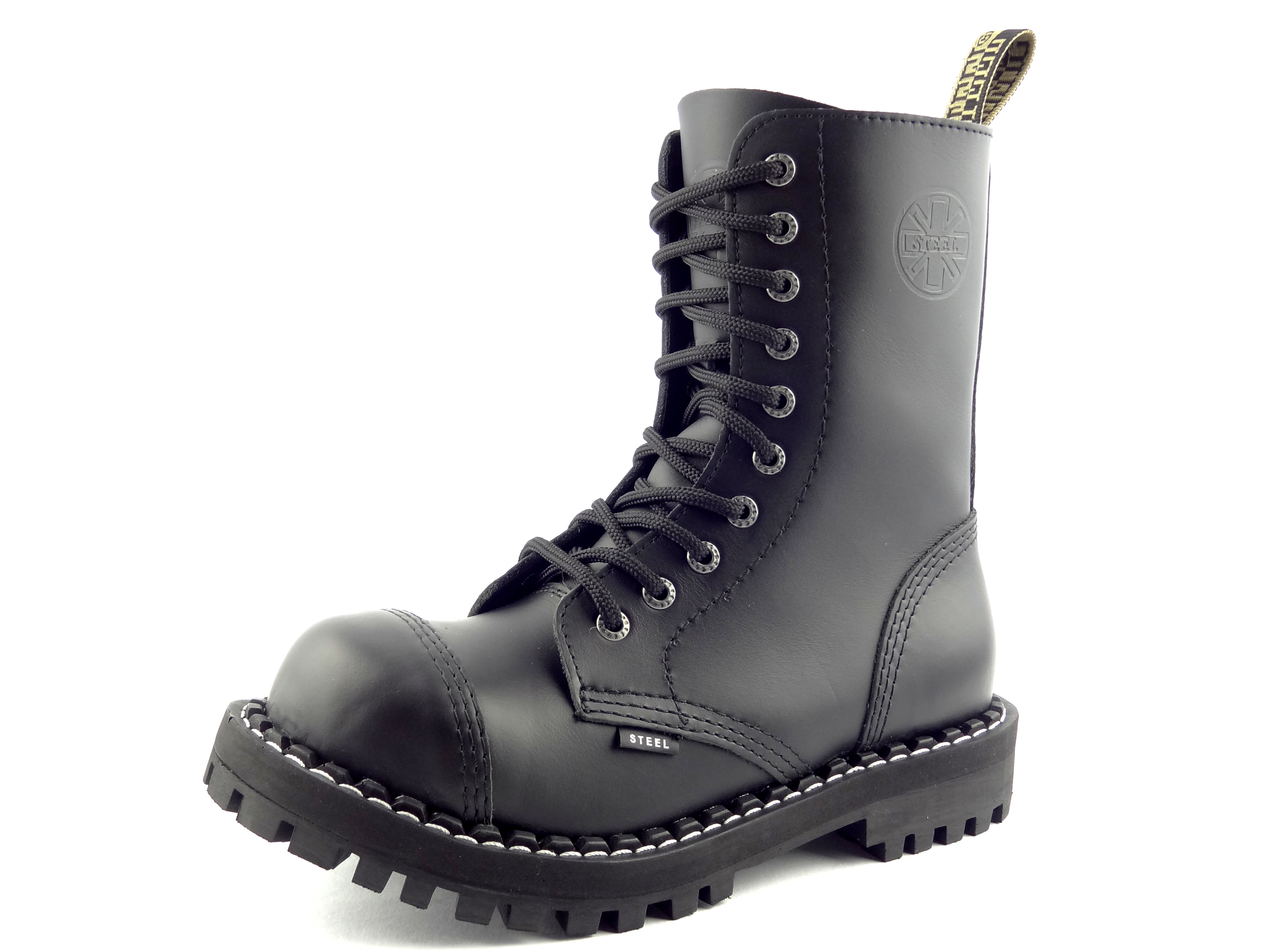 Steel boty 10 dírek 105/106/O/CRAZY černá