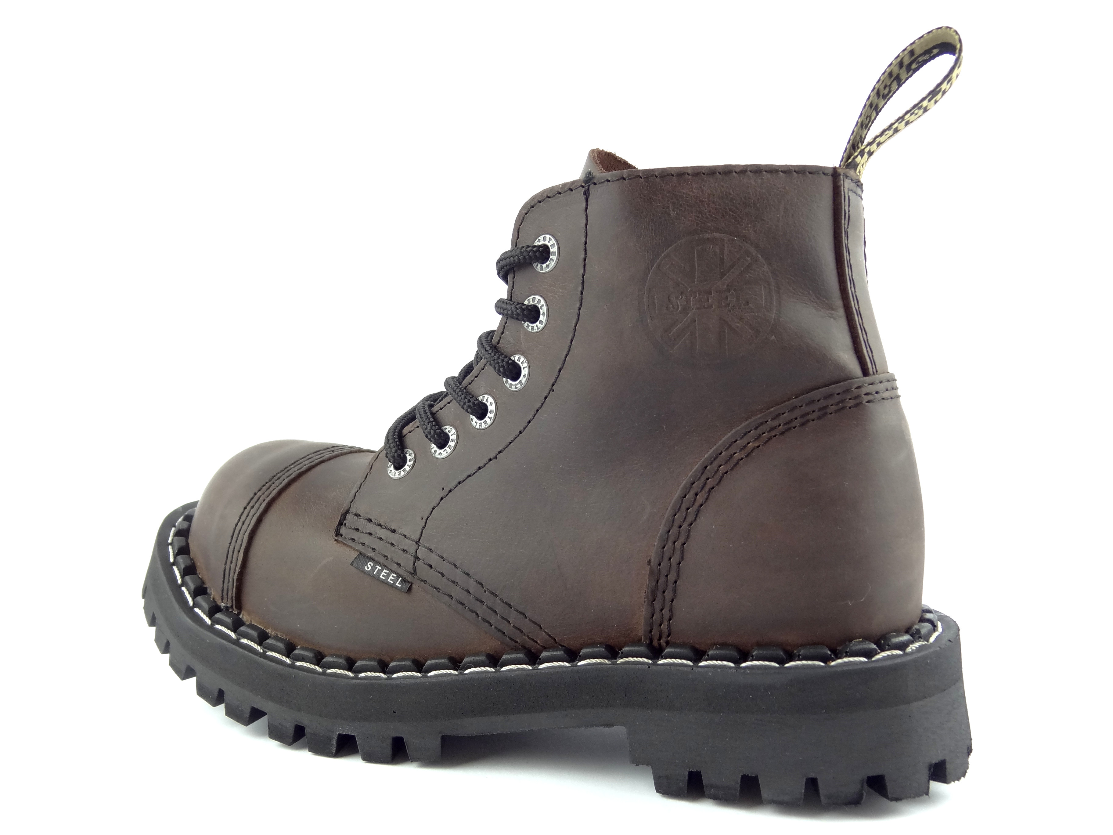 Steel boty 6 dírek 127/128/O/ crazy brown