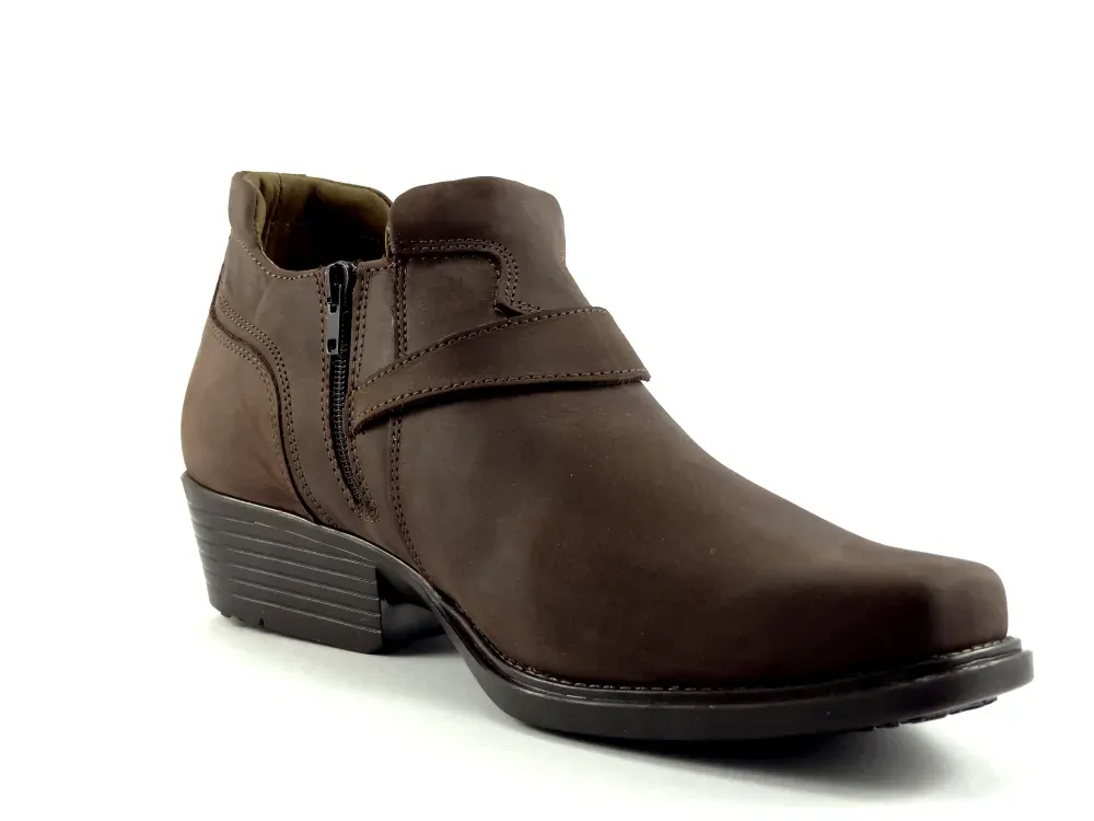 Selma westernové boty na motorku na koně nízká 1026 crazy horse brown