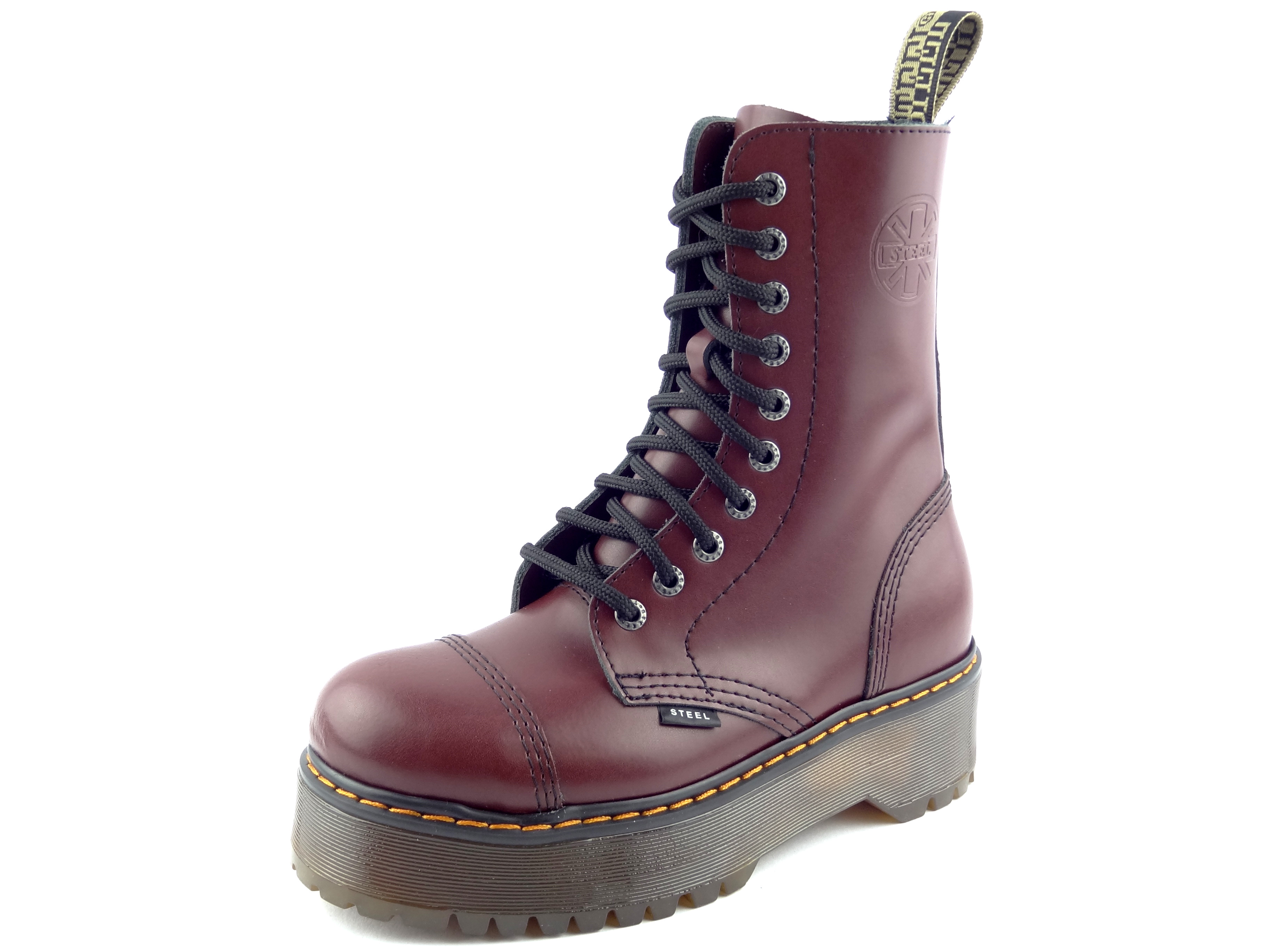Steel boty 10 dírek 105/106/ALSDUR1/ full bordo