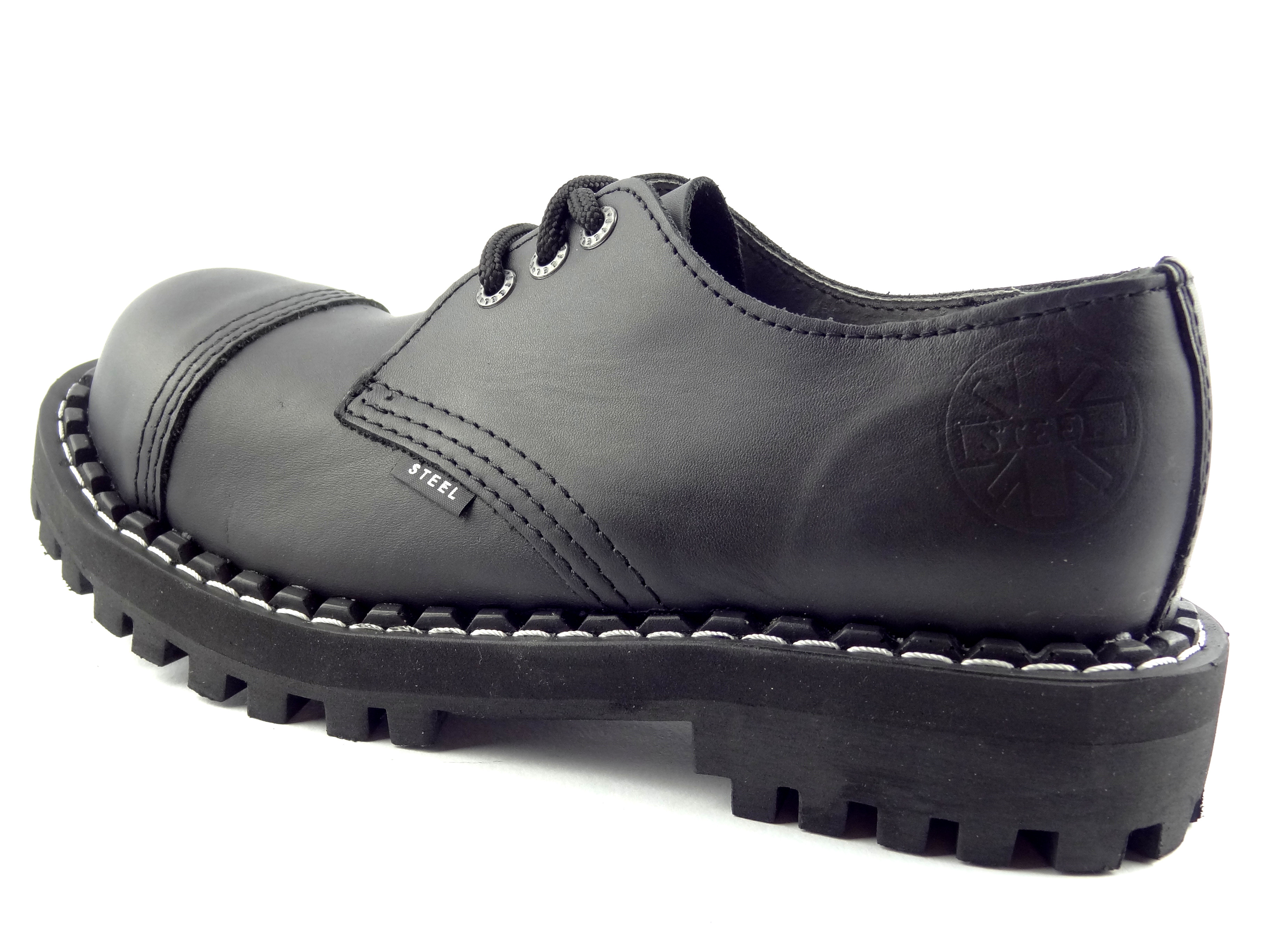 Steel boty 3 dírky 101/102/O/CRAZY černá