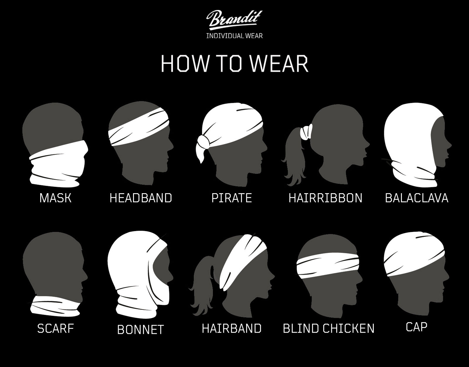 Brandit multifunkční šátek dark camo 7016-4