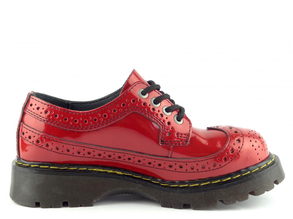 Steel boty 4 dírkové 112/CL/Oxford Red Lak D20 