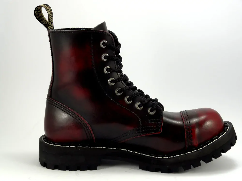 Steel boty 8 dírek 113/114/O/BLACK červená