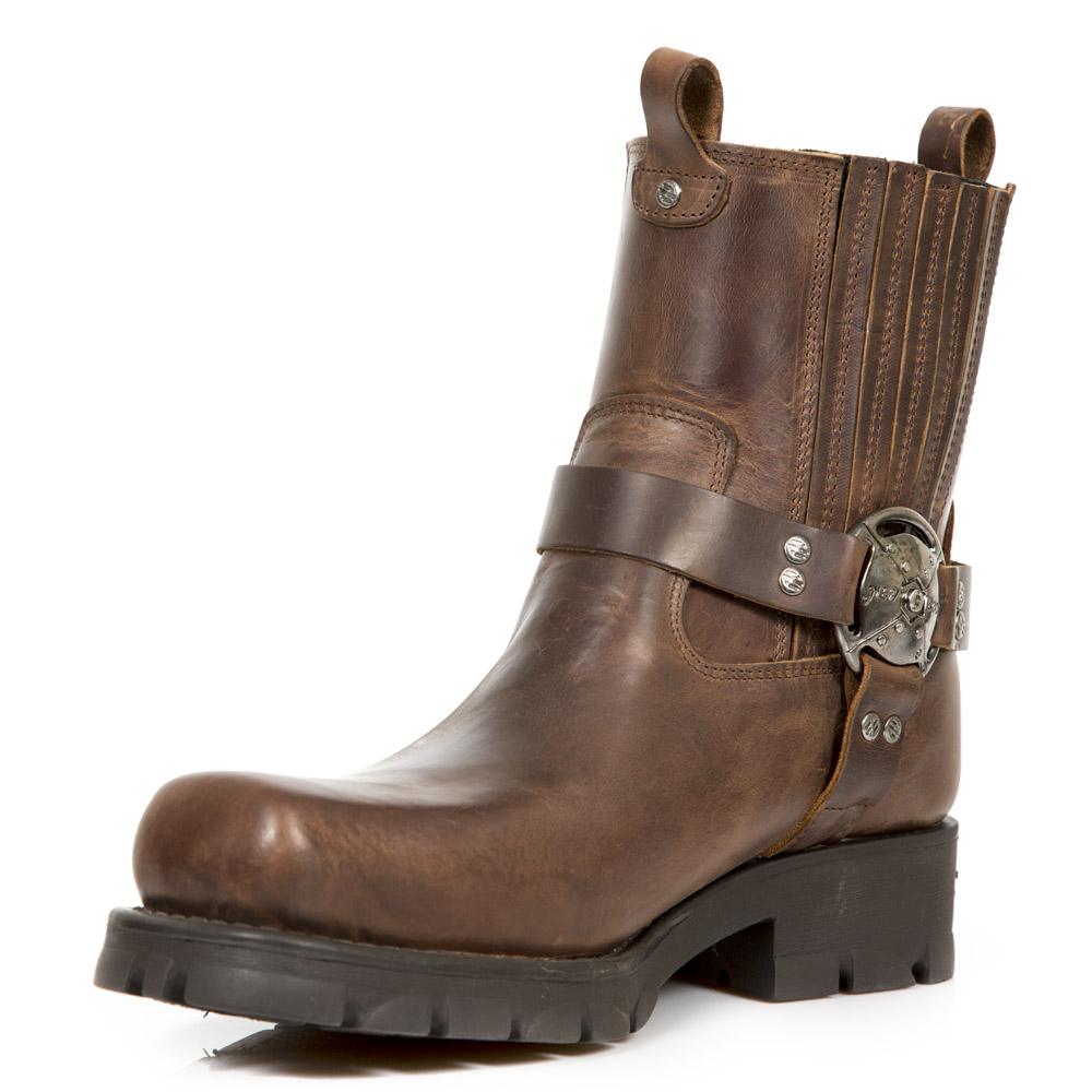 New Rock boty 7605-S20 ALASKA CUERO MORTORCYCLE MARRON