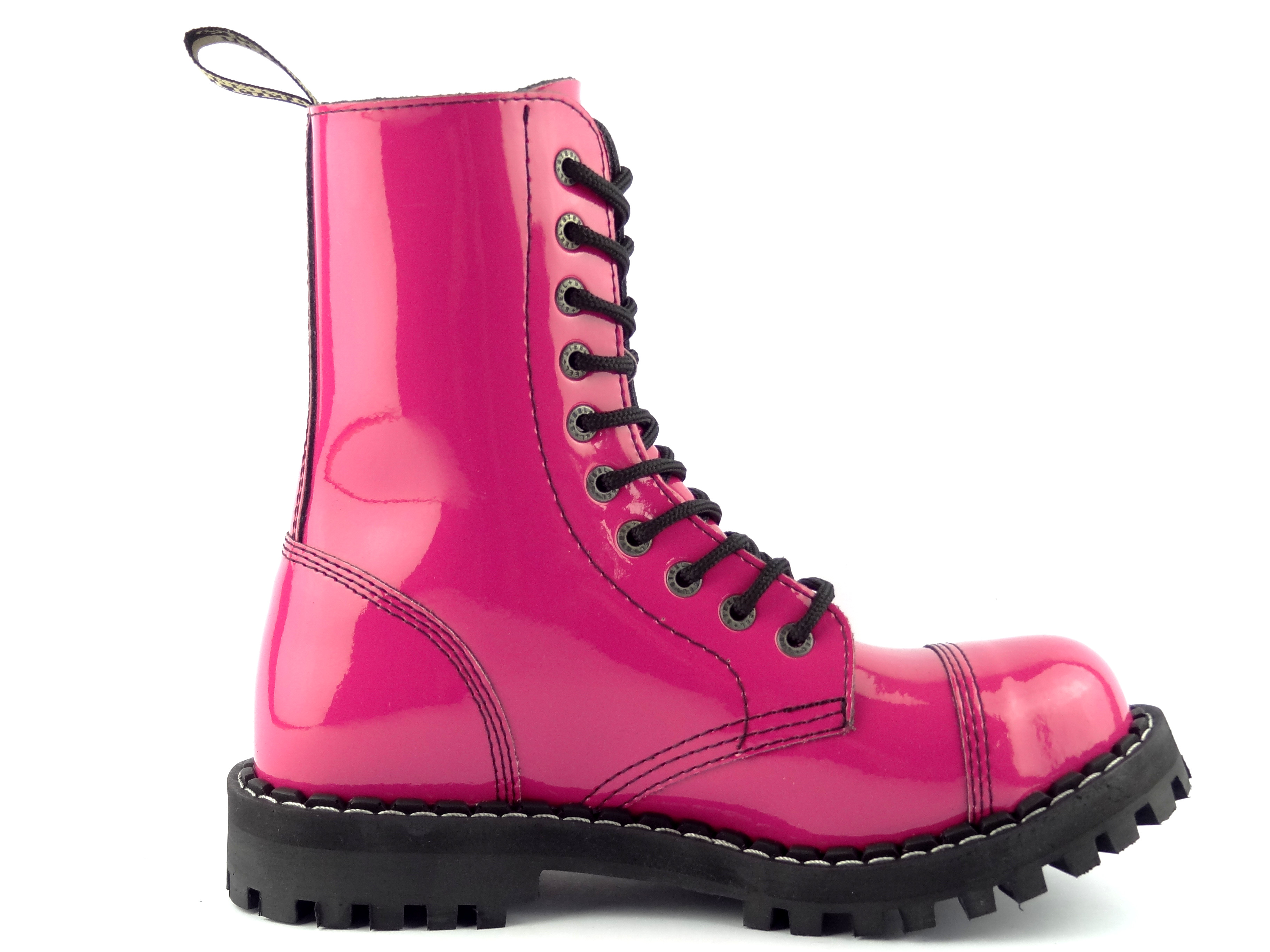 Steel boty 10 dírek 105/106/O/ Pink Lak            