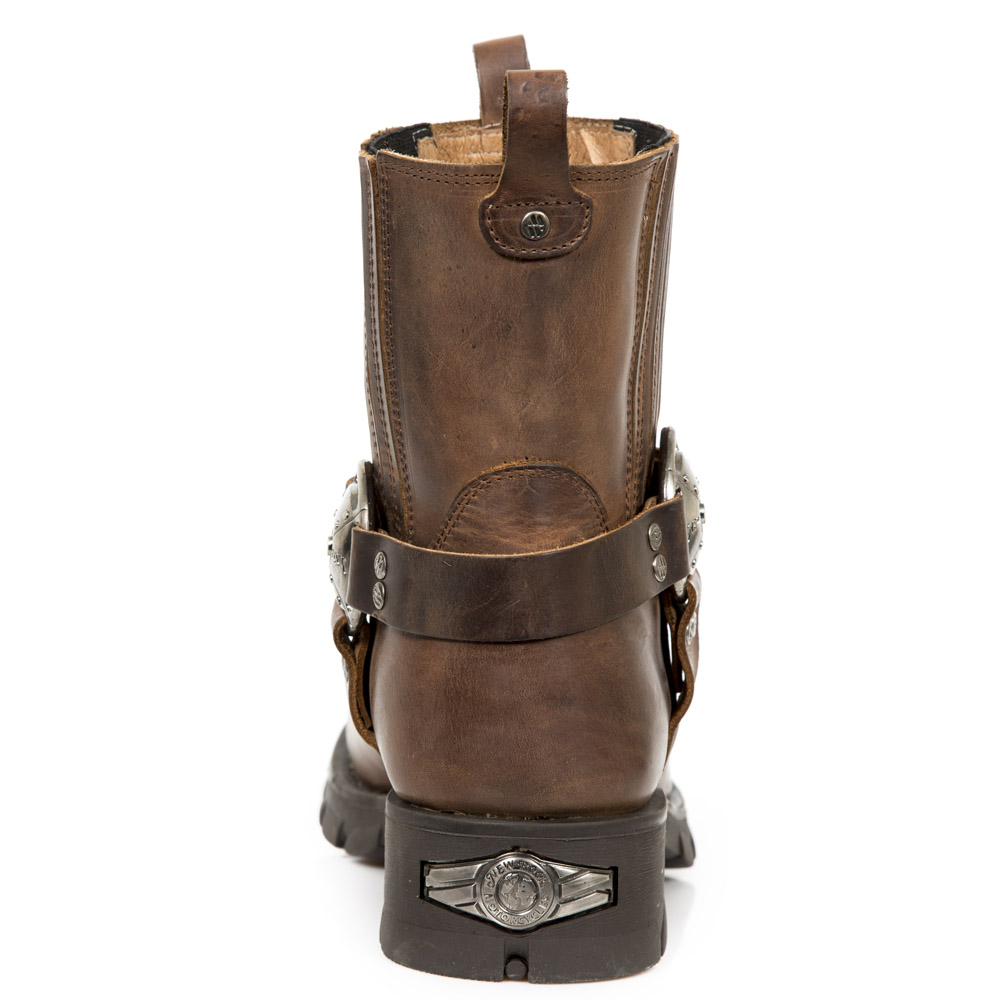 New Rock boty 7605-S20 ALASKA CUERO MORTORCYCLE MARRON
