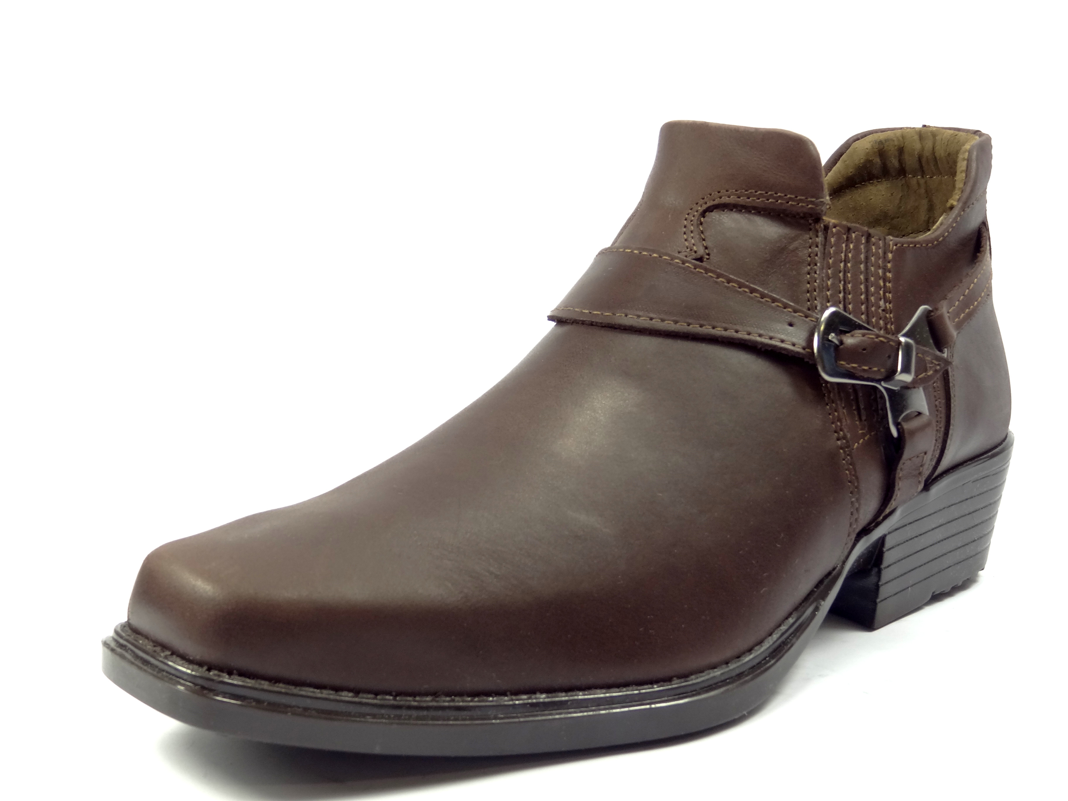 Selma westernové boty na motorku na koně nízká 1026 hladká hnědá