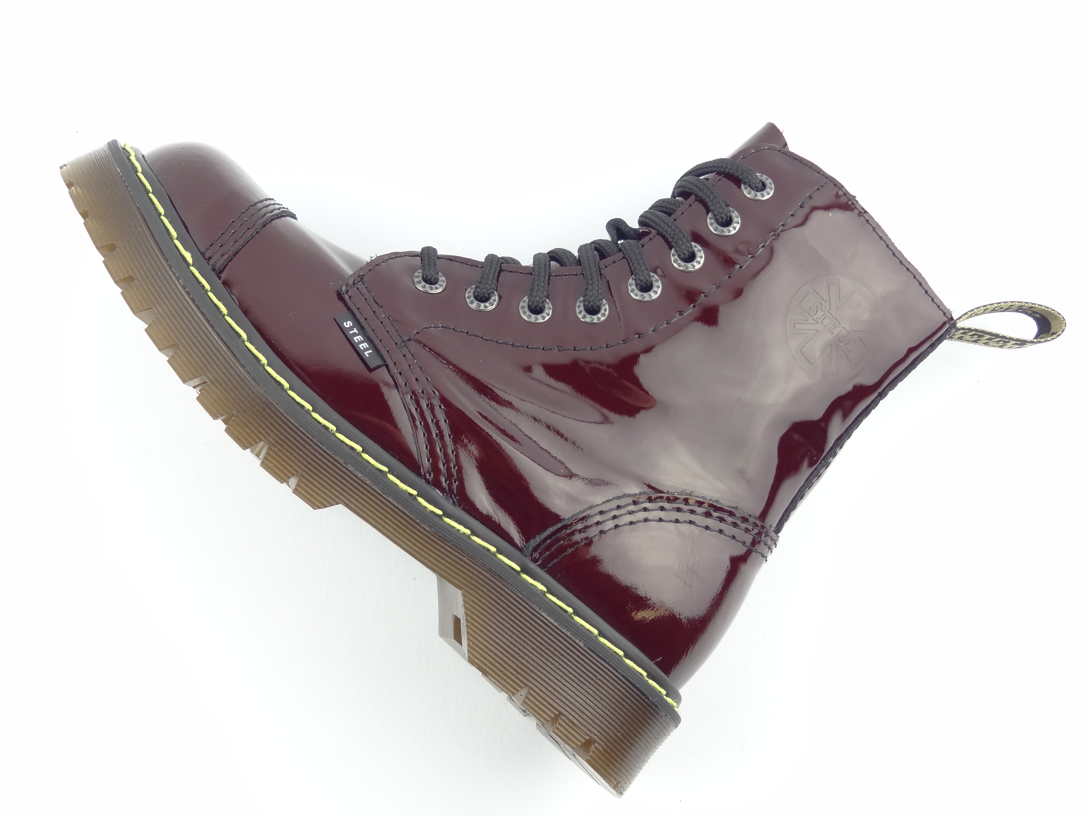 Steel boty 8dírek 113/114/AL/KEN/D63/LAK bordó