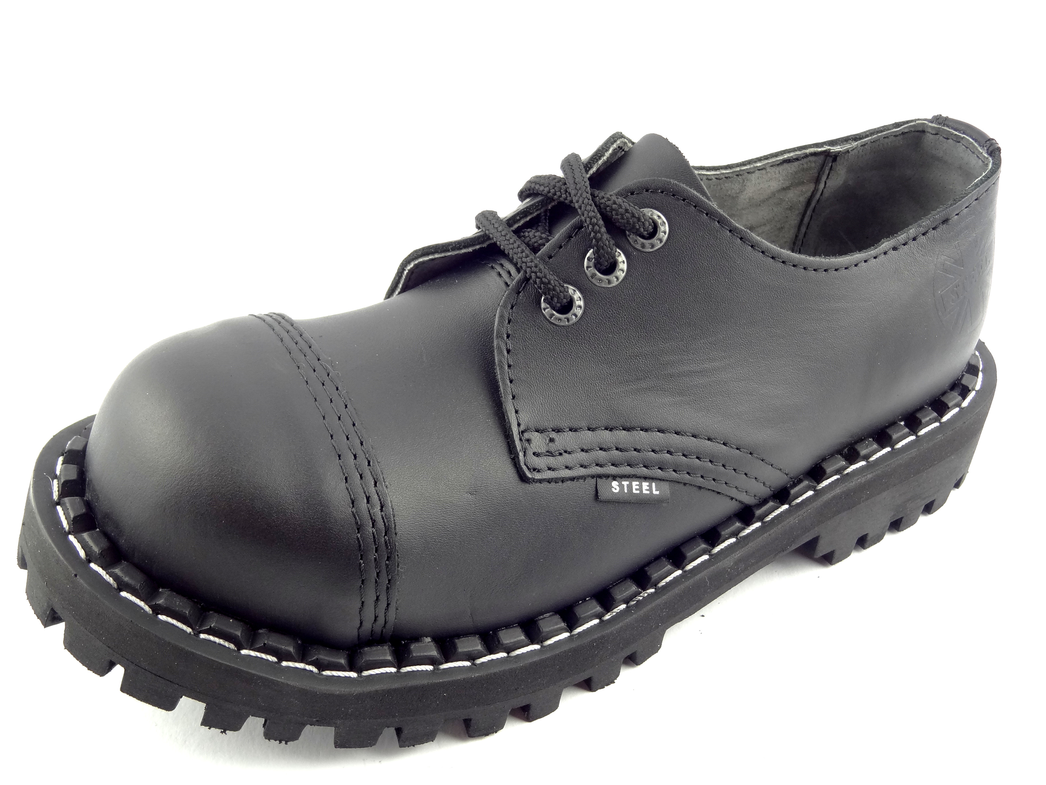 Steel boty 3 dírky 101/102/O/CRAZY černá