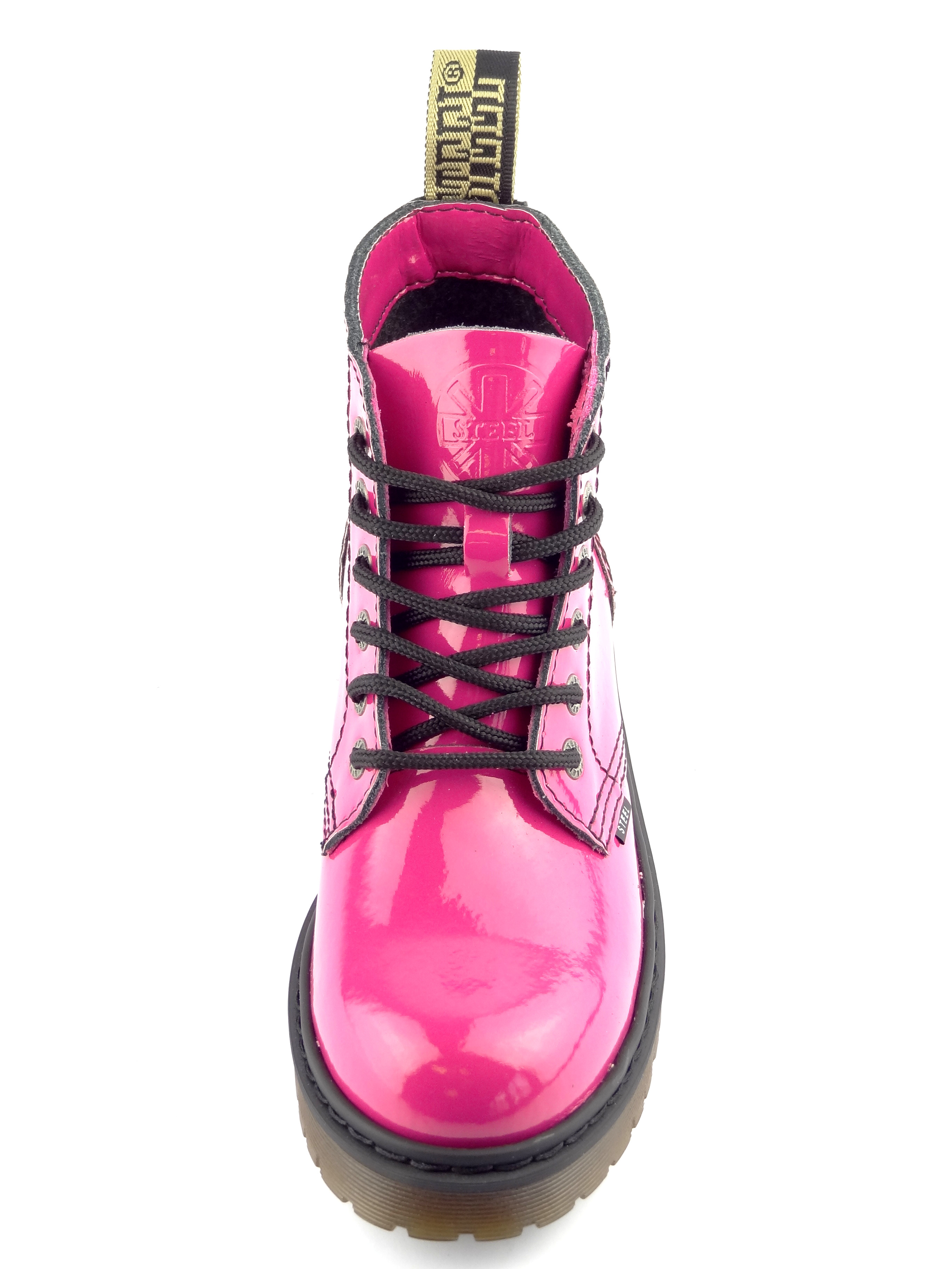 Steel boty 6 dírek 127/AL2/OC/GL Pink Lak