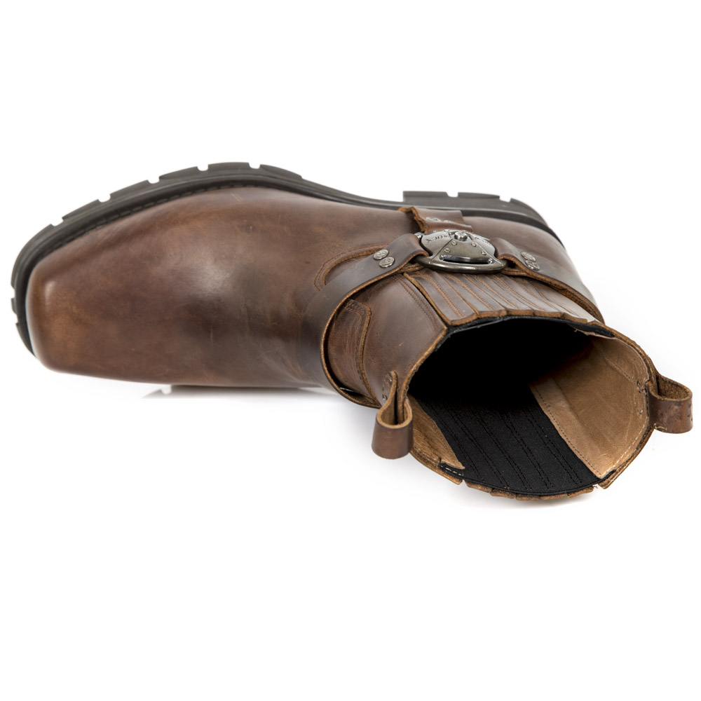 New Rock boty 7605-S20 ALASKA CUERO MORTORCYCLE MARRON