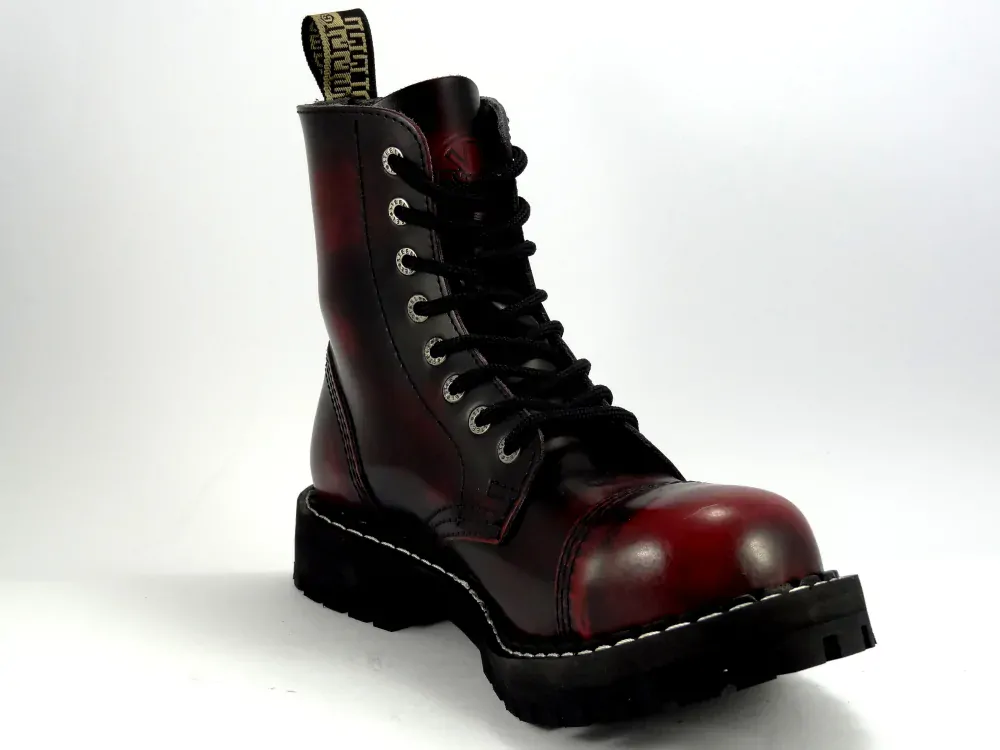 Steel boty 8 dírek 113/114/O/BLACK červená