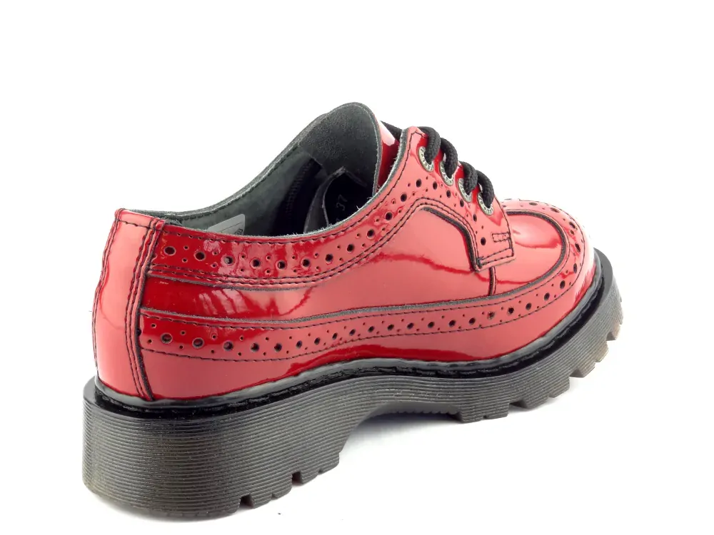 Steel boty 4 dírkové 112/CL2/D20 Oxford Red Lak