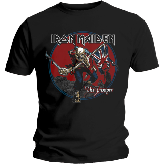 Iron Maiden Trooper Red Sky Mens Black