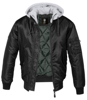 Pánská zimní bunda Brandit MA1 Sweat Hooded 3150 black/gey