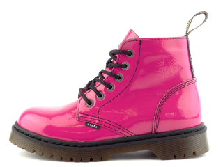 Steel boty 6 dírek 127/AL2/OC/GL PINK Lak bez ocelové špičky